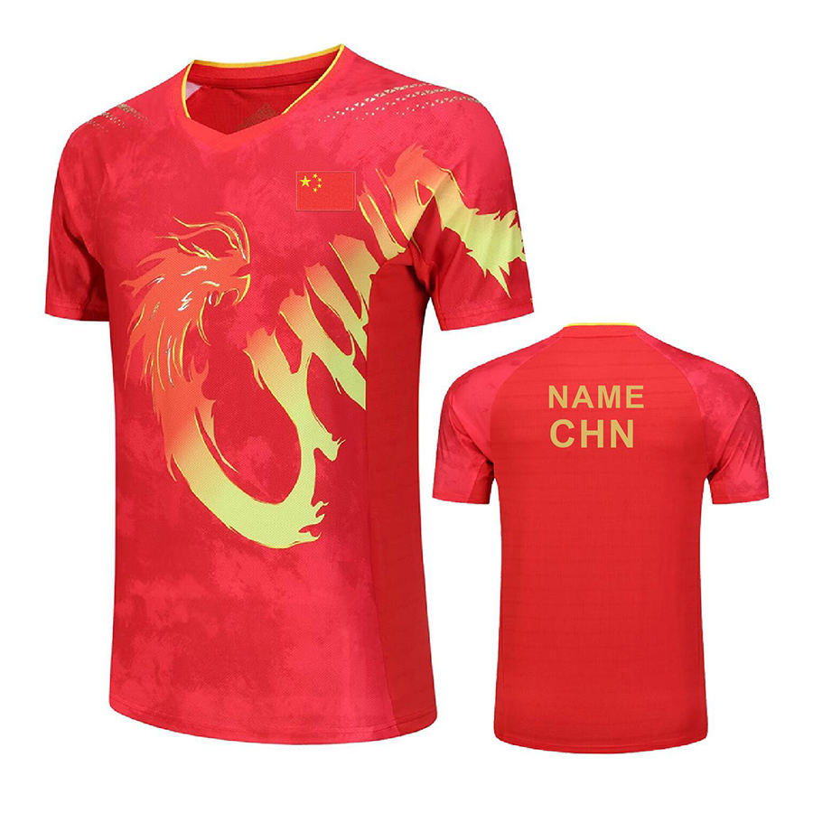 Table Tennis Championships - Texte personnalisé 2024 uniforme Dragon de