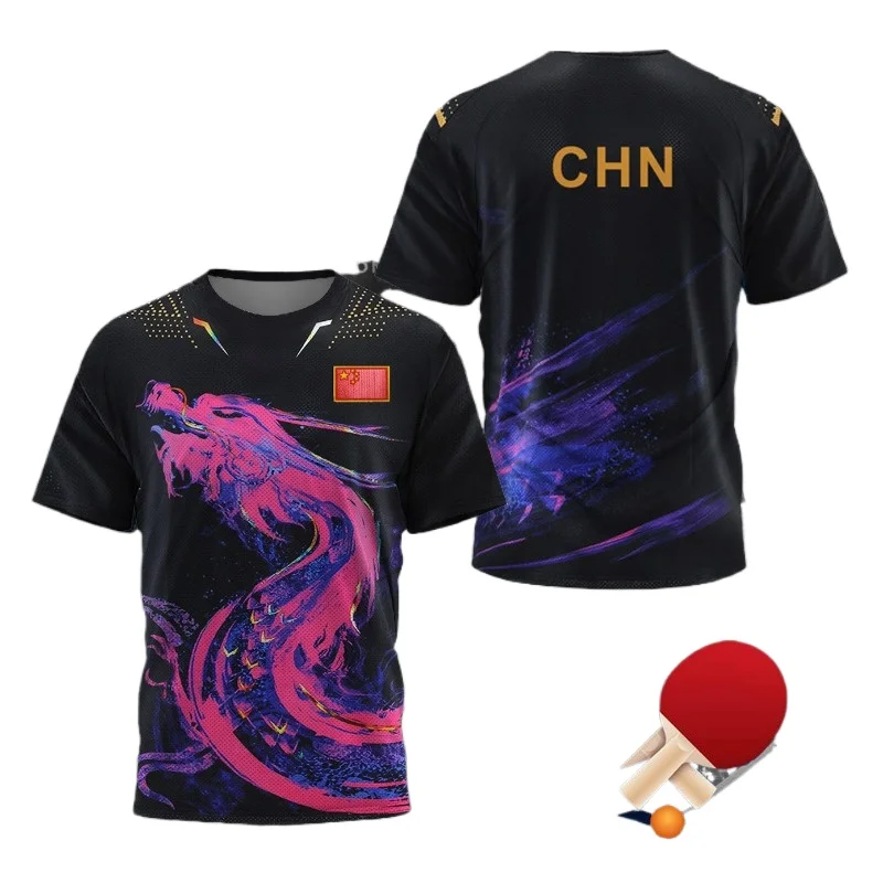 Table Tennis China - T-shirt graphique Dragon de Chine pour